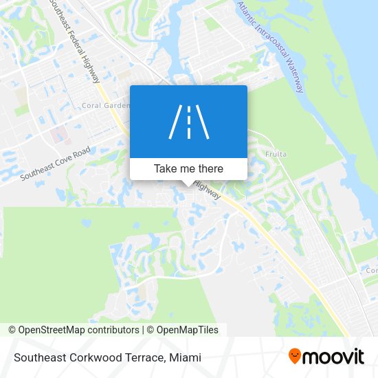 Southeast Corkwood Terrace map