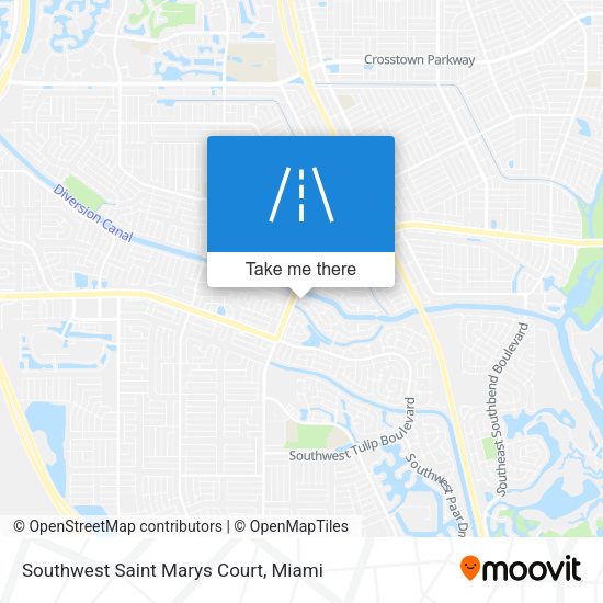 Southwest Saint Marys Court map