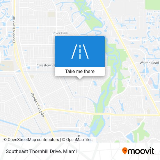 Southeast Thornhill Drive map