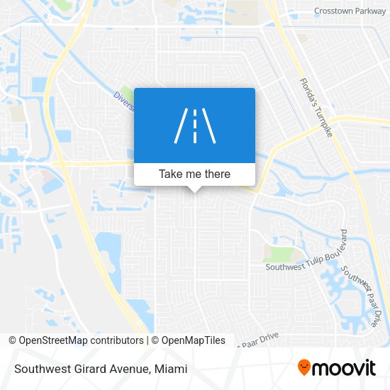Southwest Girard Avenue map