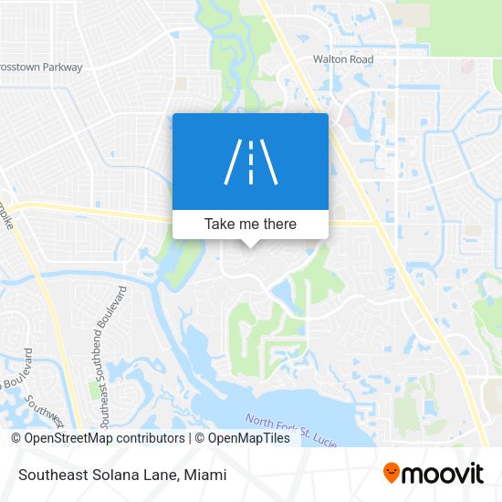 Southeast Solana Lane map