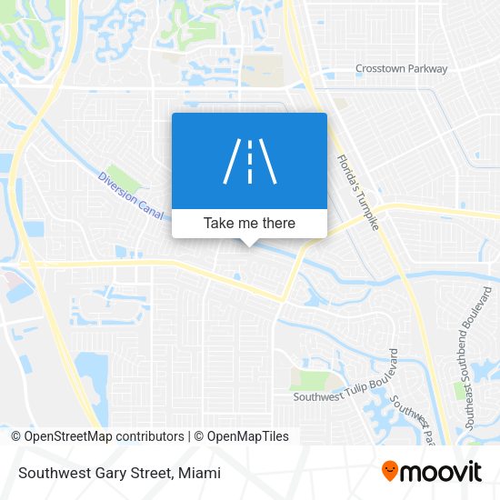Southwest Gary Street map