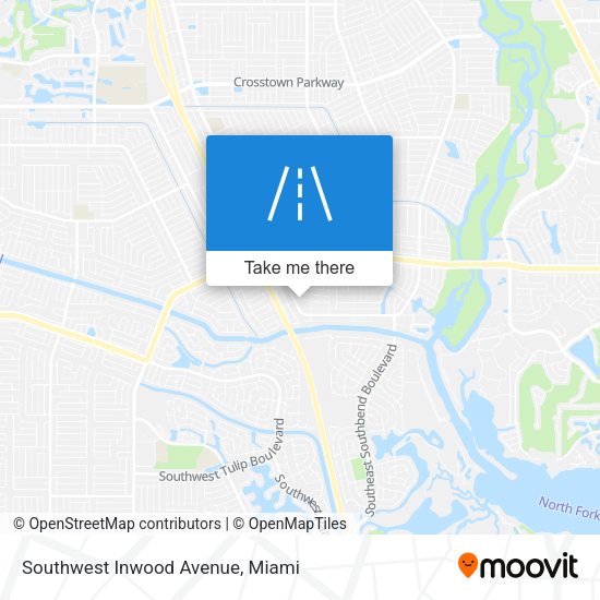Southwest Inwood Avenue map