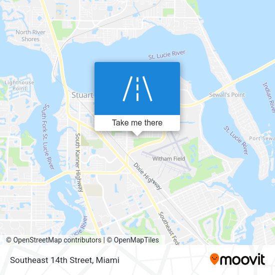 Southeast 14th Street map