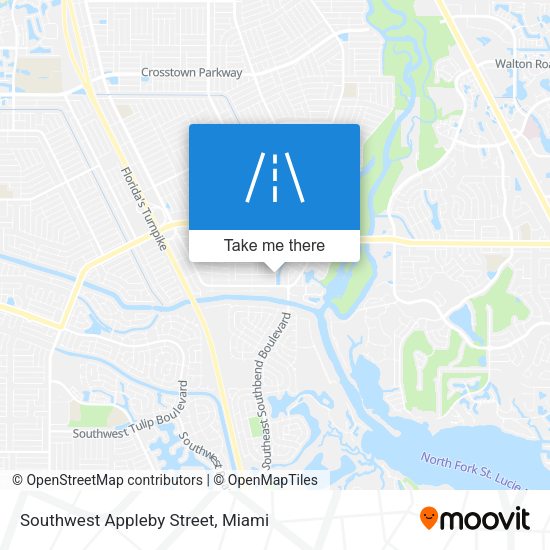 Southwest Appleby Street map