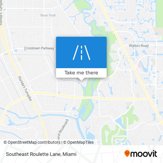 Southeast Roulette Lane map