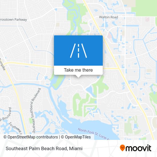 Southeast Palm Beach Road map