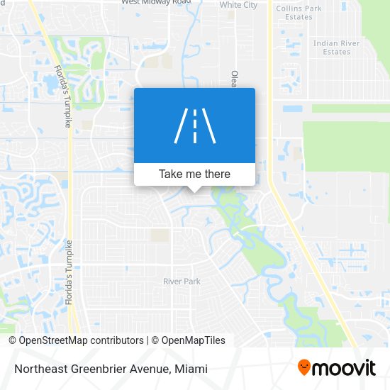 Mapa de Northeast Greenbrier Avenue