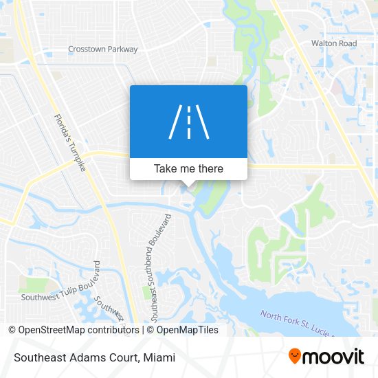 Southeast Adams Court map