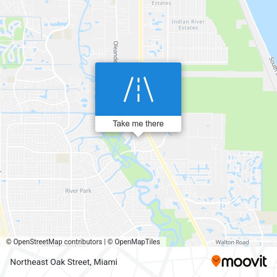 Mapa de Northeast Oak Street