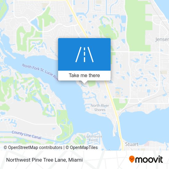 Northwest Pine Tree Lane map