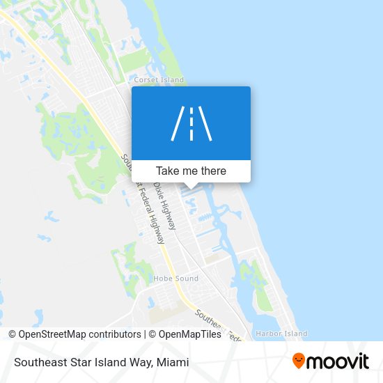 Southeast Star Island Way map