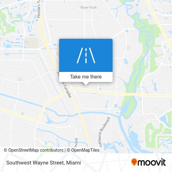 Southwest Wayne Street map