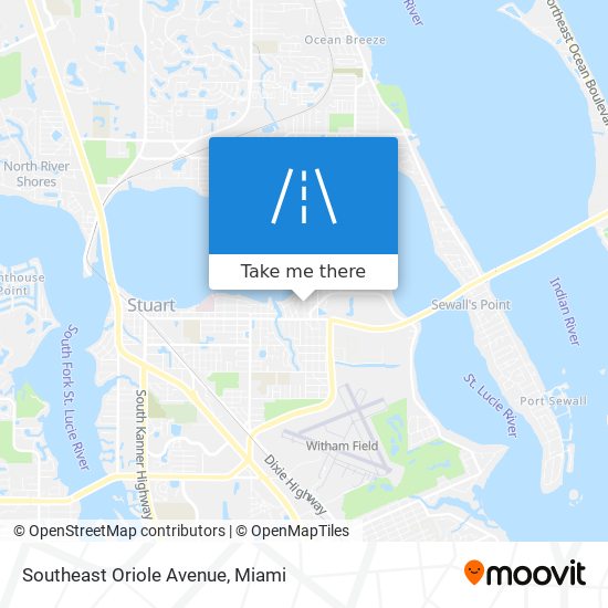 Southeast Oriole Avenue map