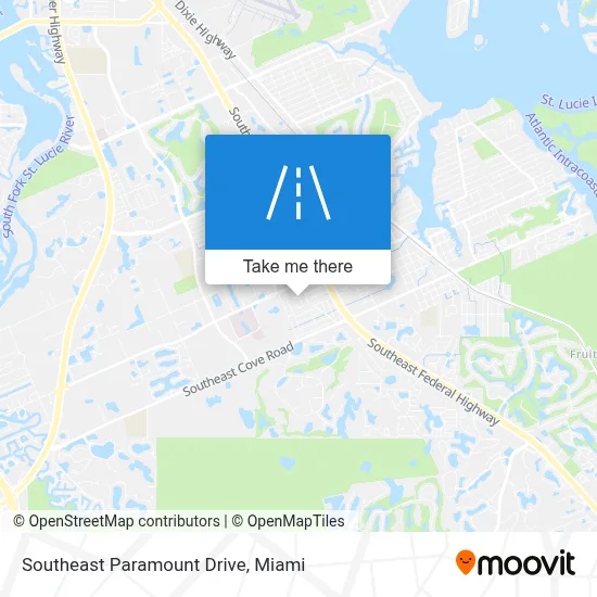 Southeast Paramount Drive map