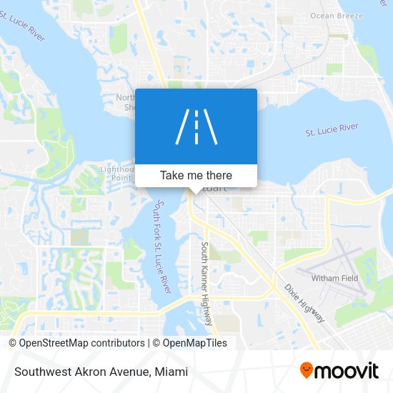 Southwest Akron Avenue map