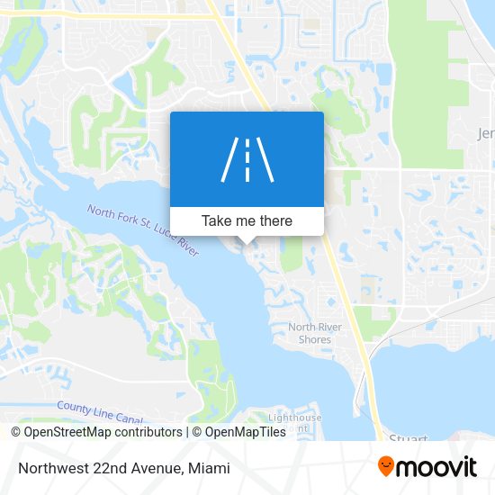 Northwest 22nd Avenue map