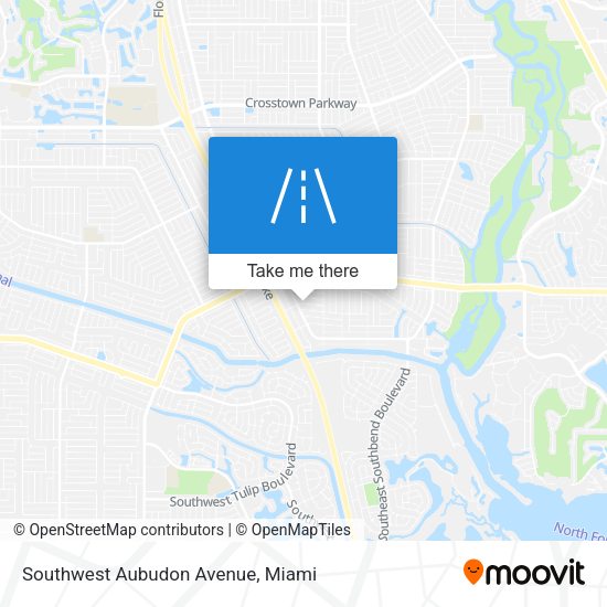 Southwest Aubudon Avenue map