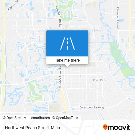 Northwest Peach Street map