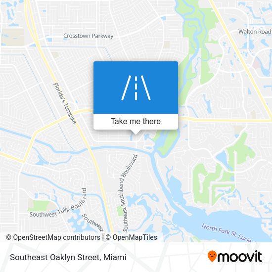 Southeast Oaklyn Street map