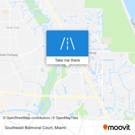 Southeast Balmoral Court map