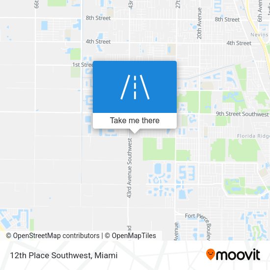 Mapa de 12th Place Southwest