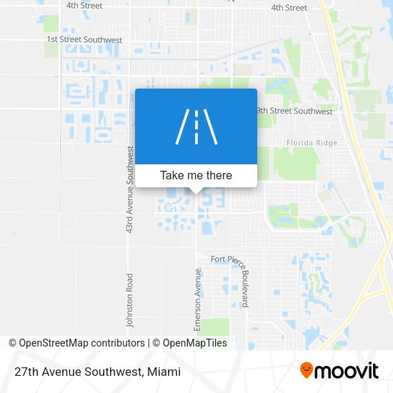 27th Avenue Southwest map