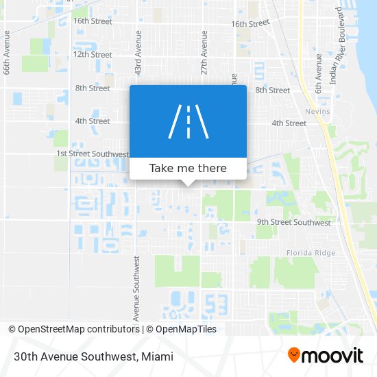 30th Avenue Southwest map