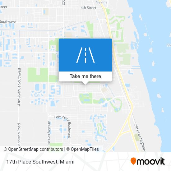 Mapa de 17th Place Southwest