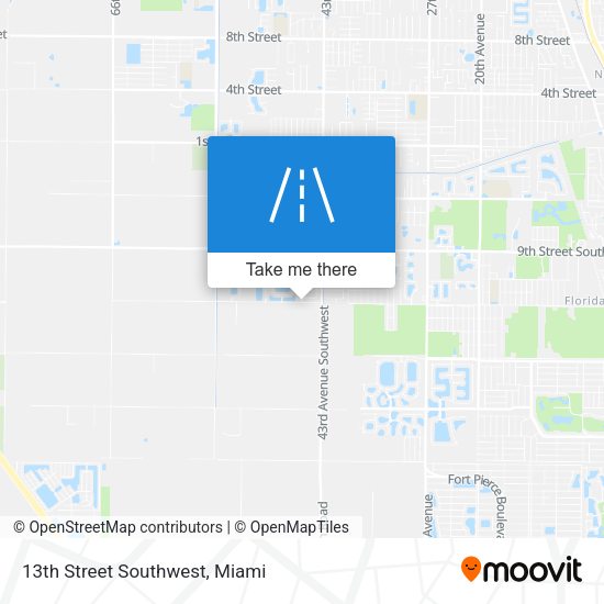 13th Street Southwest map