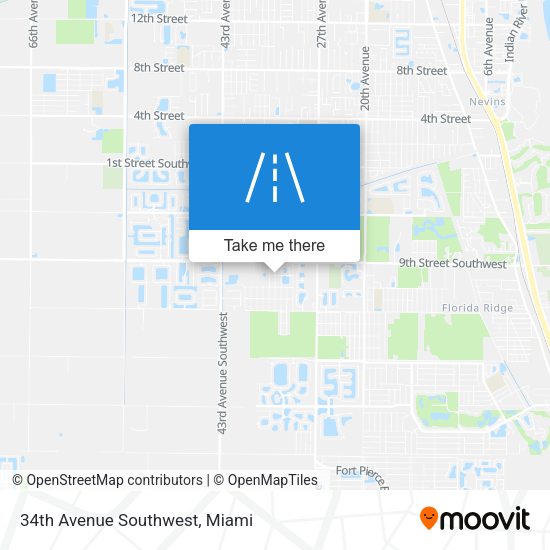 34th Avenue Southwest map