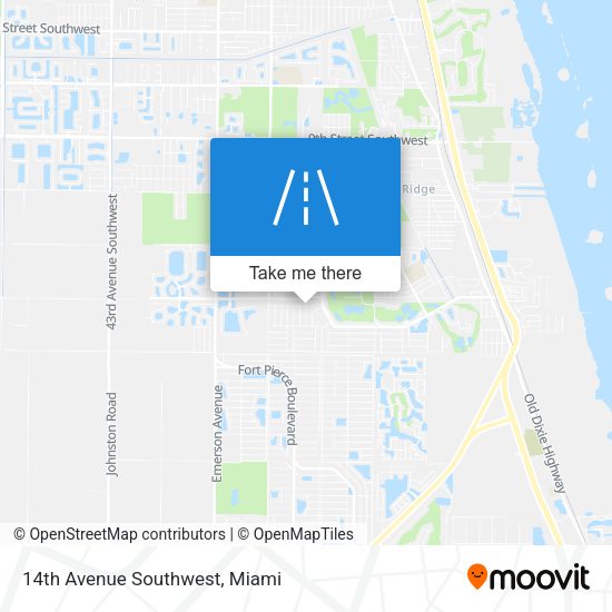 14th Avenue Southwest map