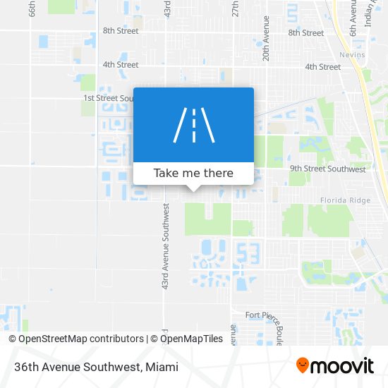 36th Avenue Southwest map