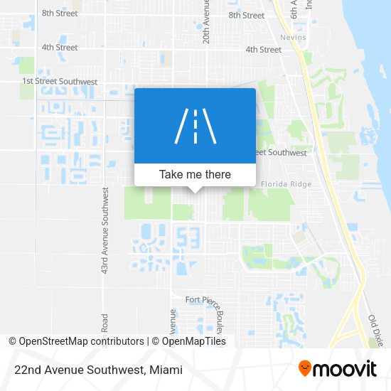 22nd Avenue Southwest map
