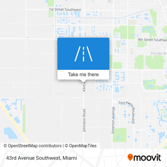 43rd Avenue Southwest map