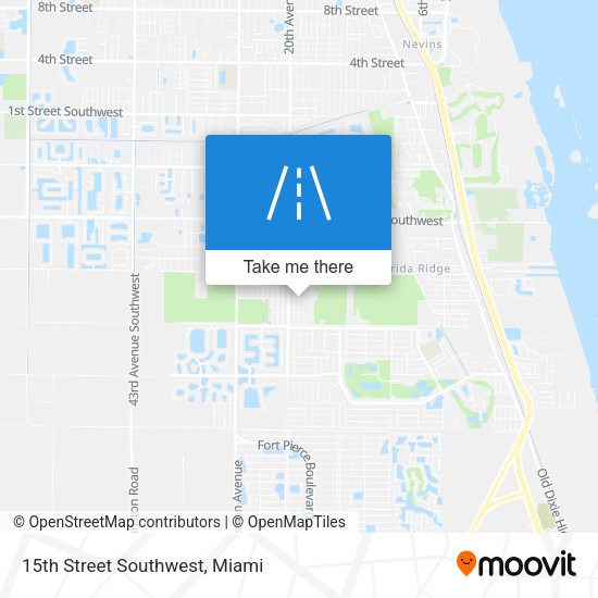 Mapa de 15th Street Southwest