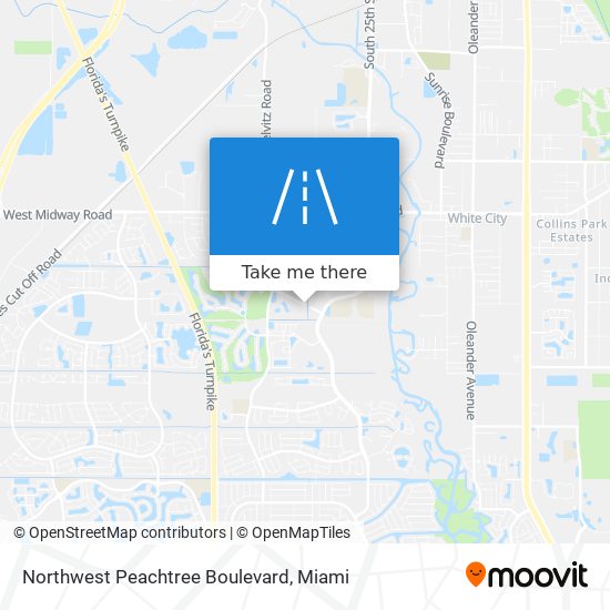 Mapa de Northwest Peachtree Boulevard