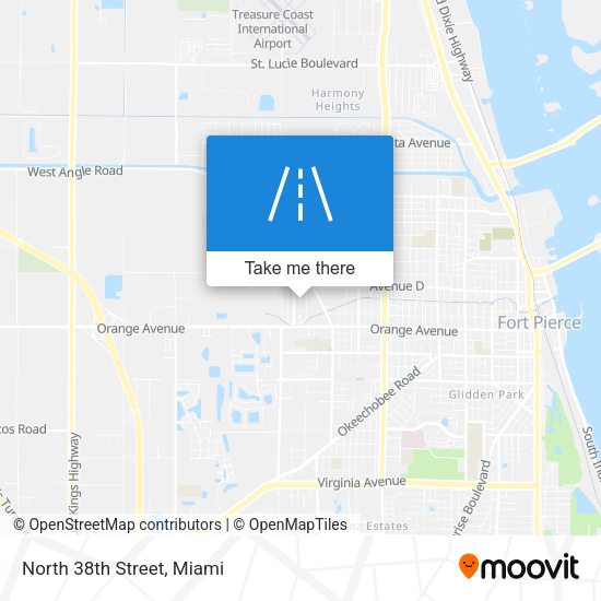 Mapa de North 38th Street