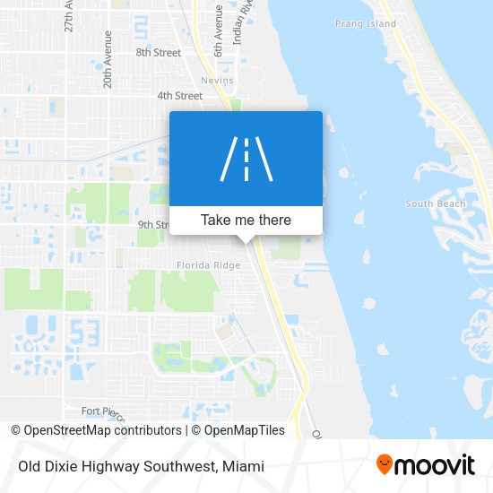 Old Dixie Highway Southwest map