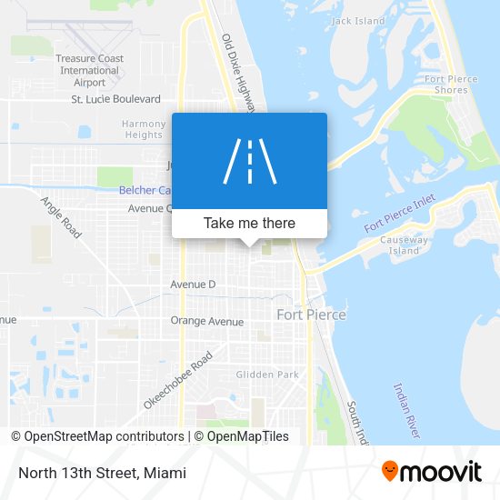 Mapa de North 13th Street