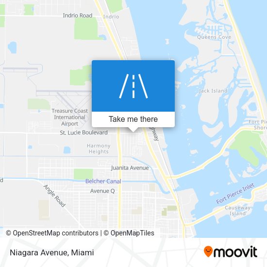 Mapa de Niagara Avenue