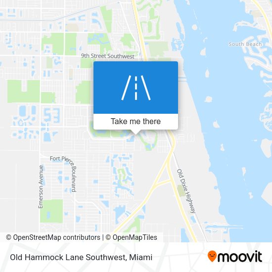 Old Hammock Lane Southwest map