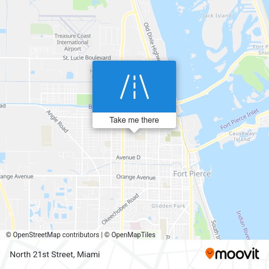Mapa de North 21st Street