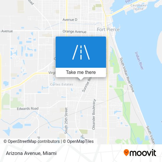 Mapa de Arizona Avenue