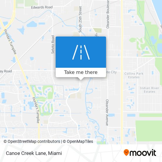 Canoe Creek Lane map