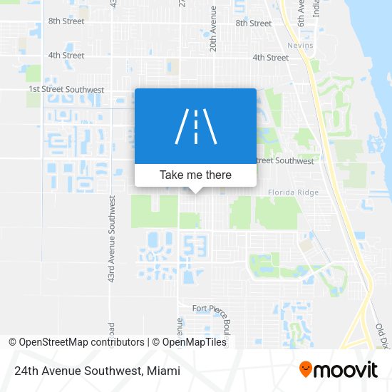 24th Avenue Southwest map