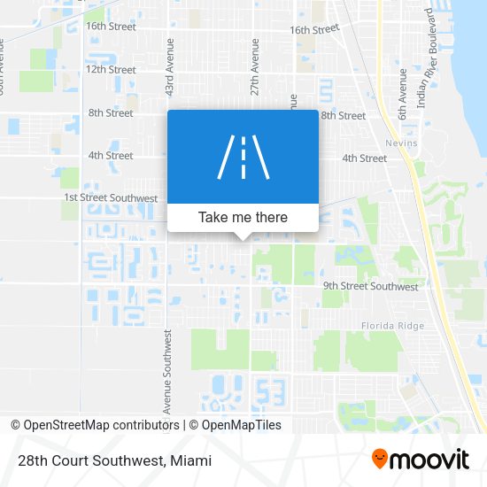 Mapa de 28th Court Southwest