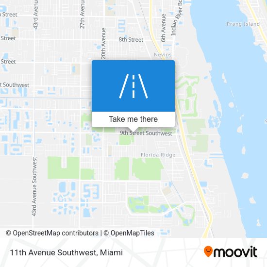 11th Avenue Southwest map