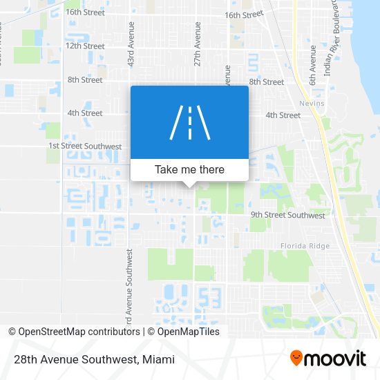 28th Avenue Southwest map