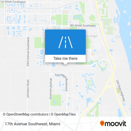 17th Avenue Southwest map